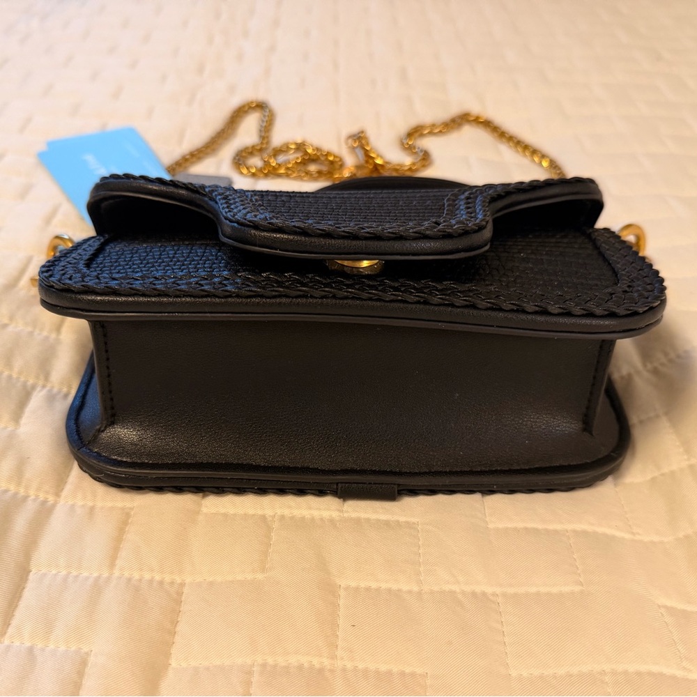 Tiffany & Fred Paris Black Braided Leather Crossbody Bag - Picture 8 of 8